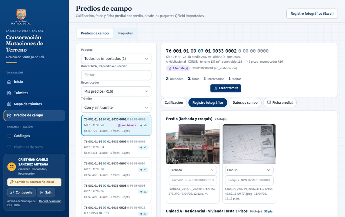 Registro fotográfico